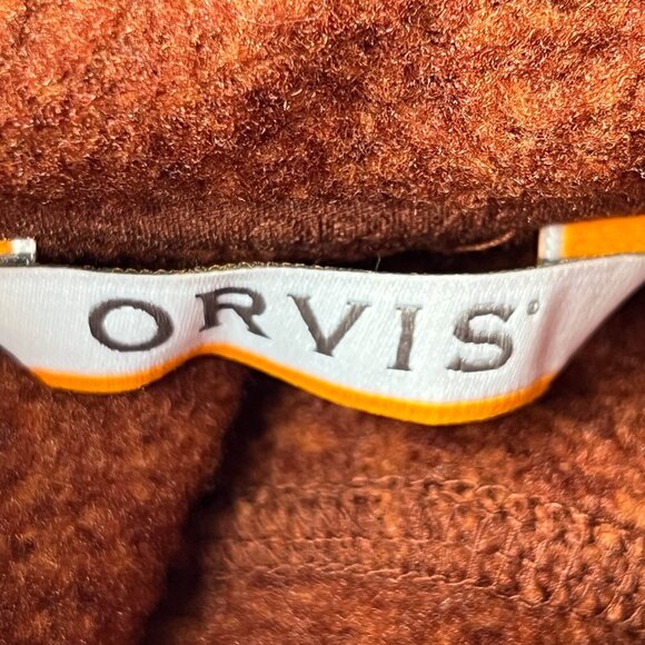 Orvis Fleece Vest Womens Small Full Zip Orange Rust Heathered R65 Sweater Fleece - Picture 3 of 11